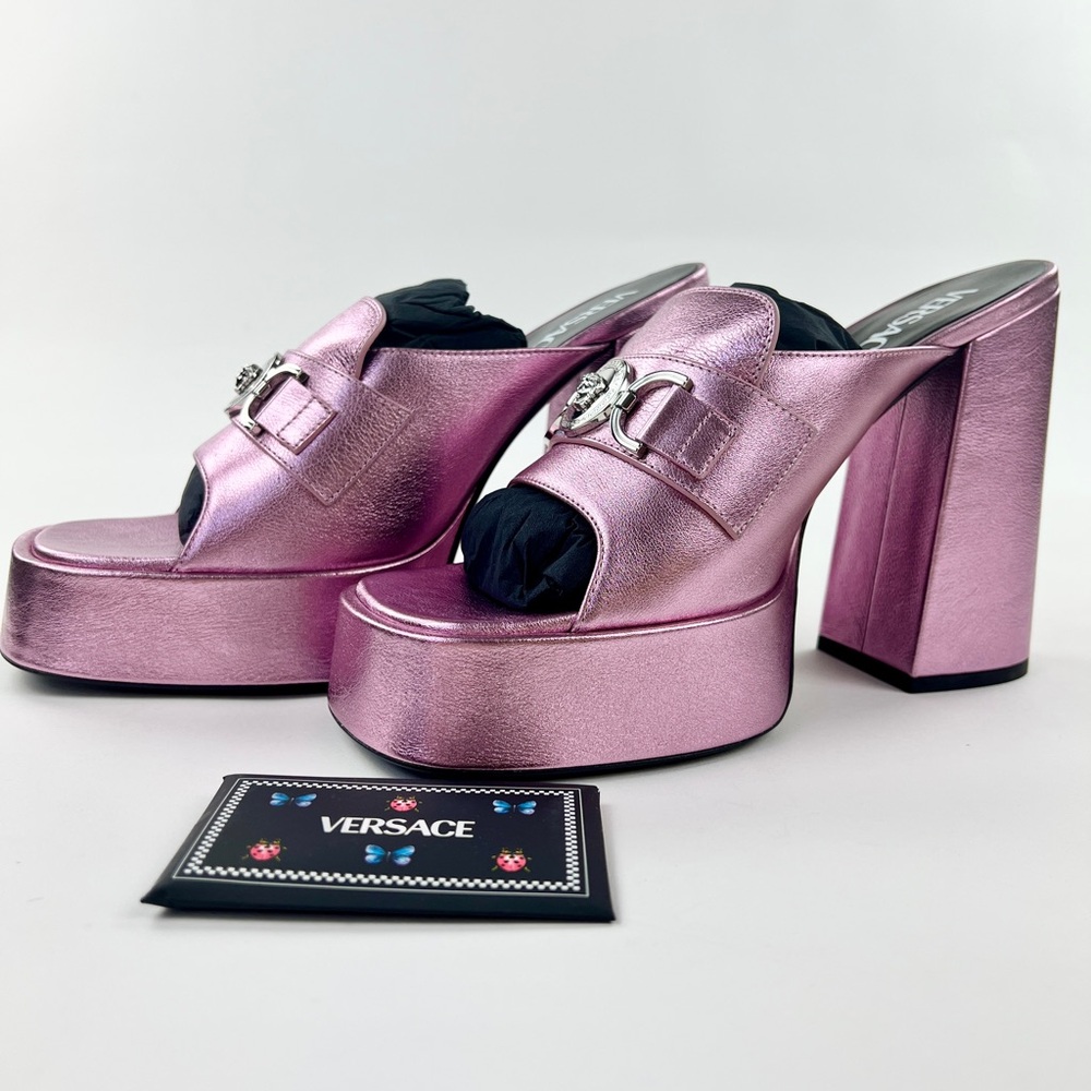 Versace Authentic Pink Platform Heels